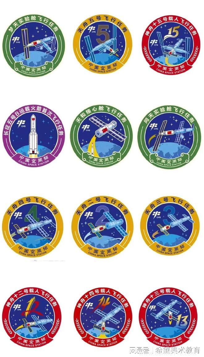12枚中國(guó)空間站任務(wù)標(biāo)識(shí)集齊了！滿滿的航天科技感(圖2)