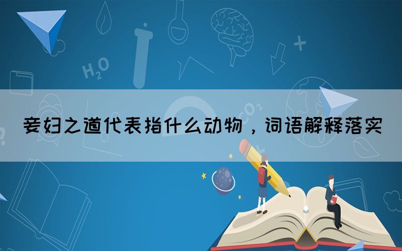妾婦之道代表指什么動物，詞語解釋落實(圖1)