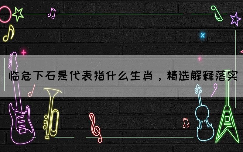 臨危下石是代表指什么生肖，精選解釋落實